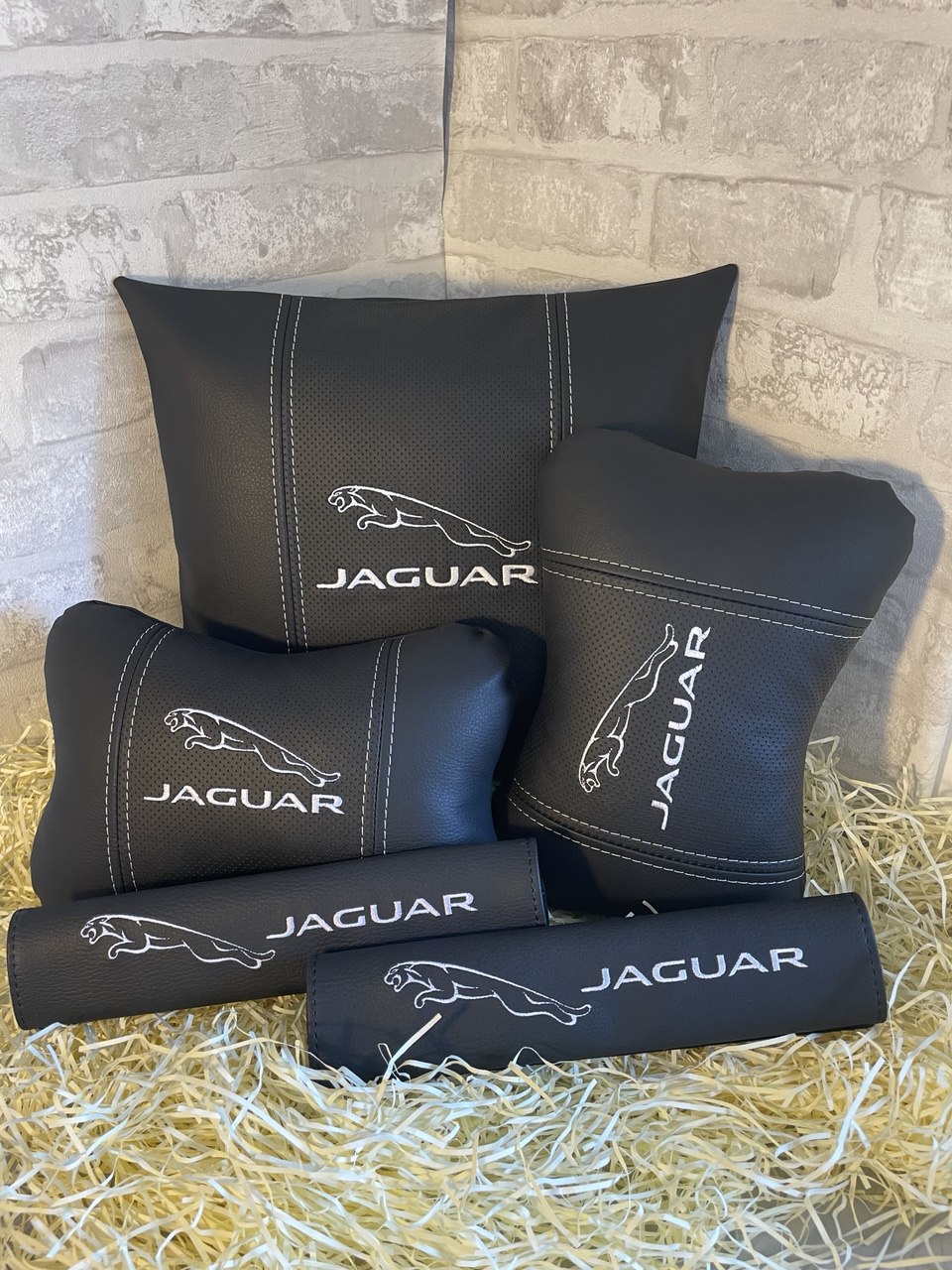 Lot Pillows  JAGUAR black Neck Support Pillow for Car Seat