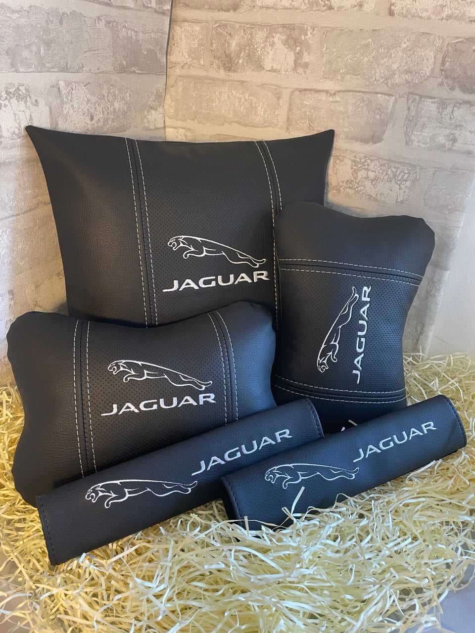 Lot Pillows  JAGUAR black Neck Support Pillow for Car Seat