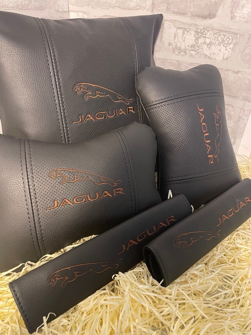 Lot Pillows  JAGUAR brown Neck Support Pillow for Car Seat