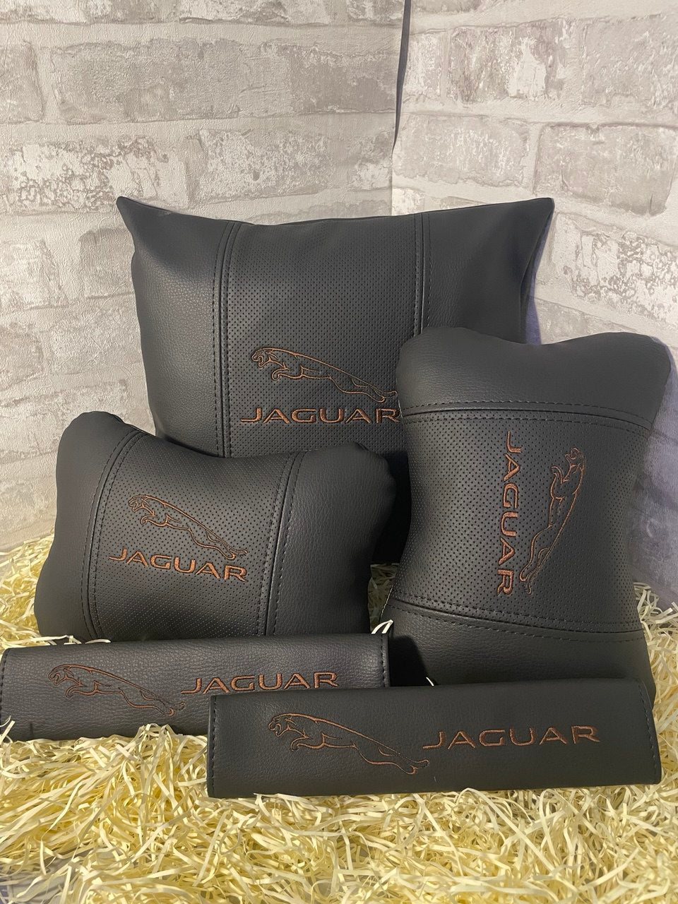 Lot Pillows  JAGUAR brown Neck Support Pillow for Car Seat
