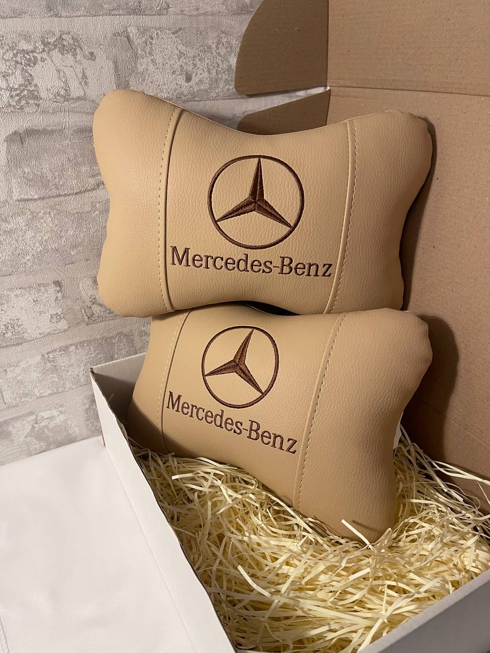 Pillows Mercedes Beige Neck Support Pillow for Car Seat