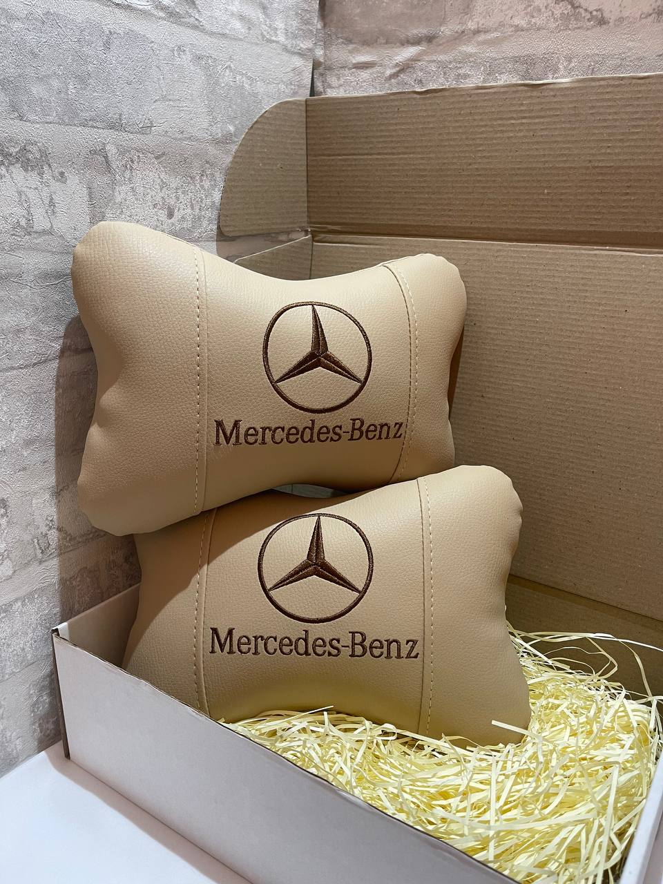 Pillows Mercedes Beige Neck Support Pillow for Car Seat
