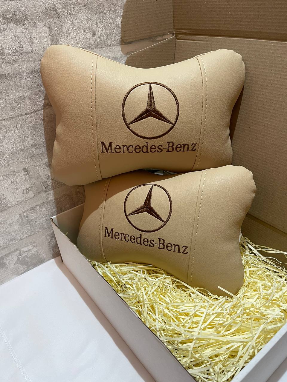 Pillows Mercedes Beige Neck Support Pillow for Car Seat