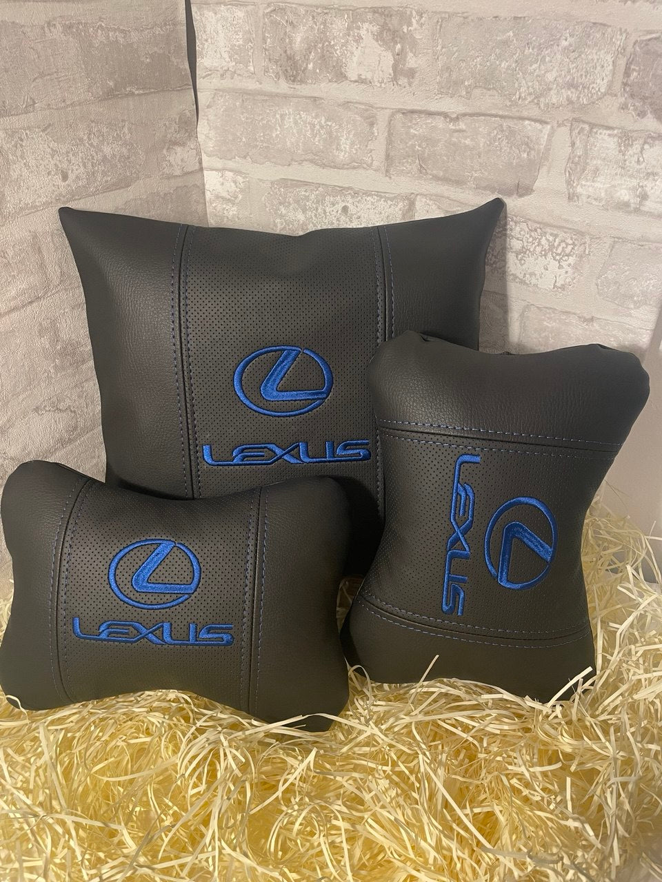 Lot Pillows  Lexus Blue Neck Support Pillow for Car Seat