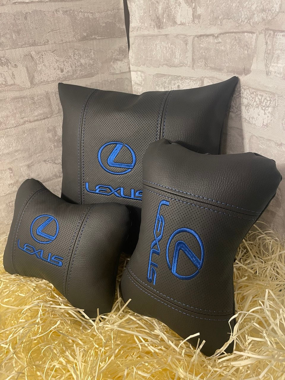 Lot Pillows  Lexus Blue Neck Support Pillow for Car Seat