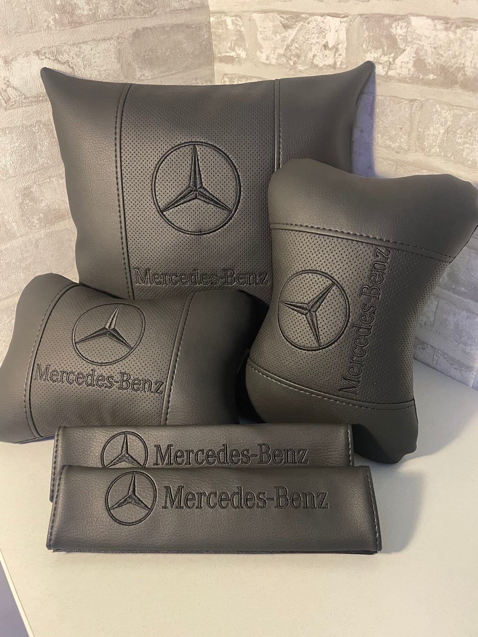 Lot Pillows Mercedes Black Neck Support Pillow for Car Seat (Copy)