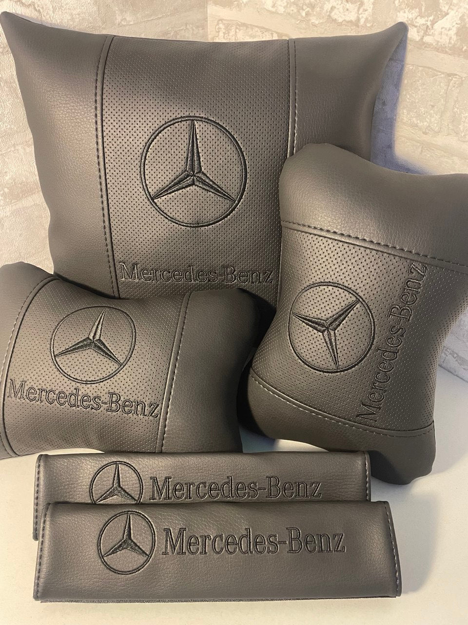 Lot Pillows Mercedes Black Neck Support Pillow for Car Seat (Copy)