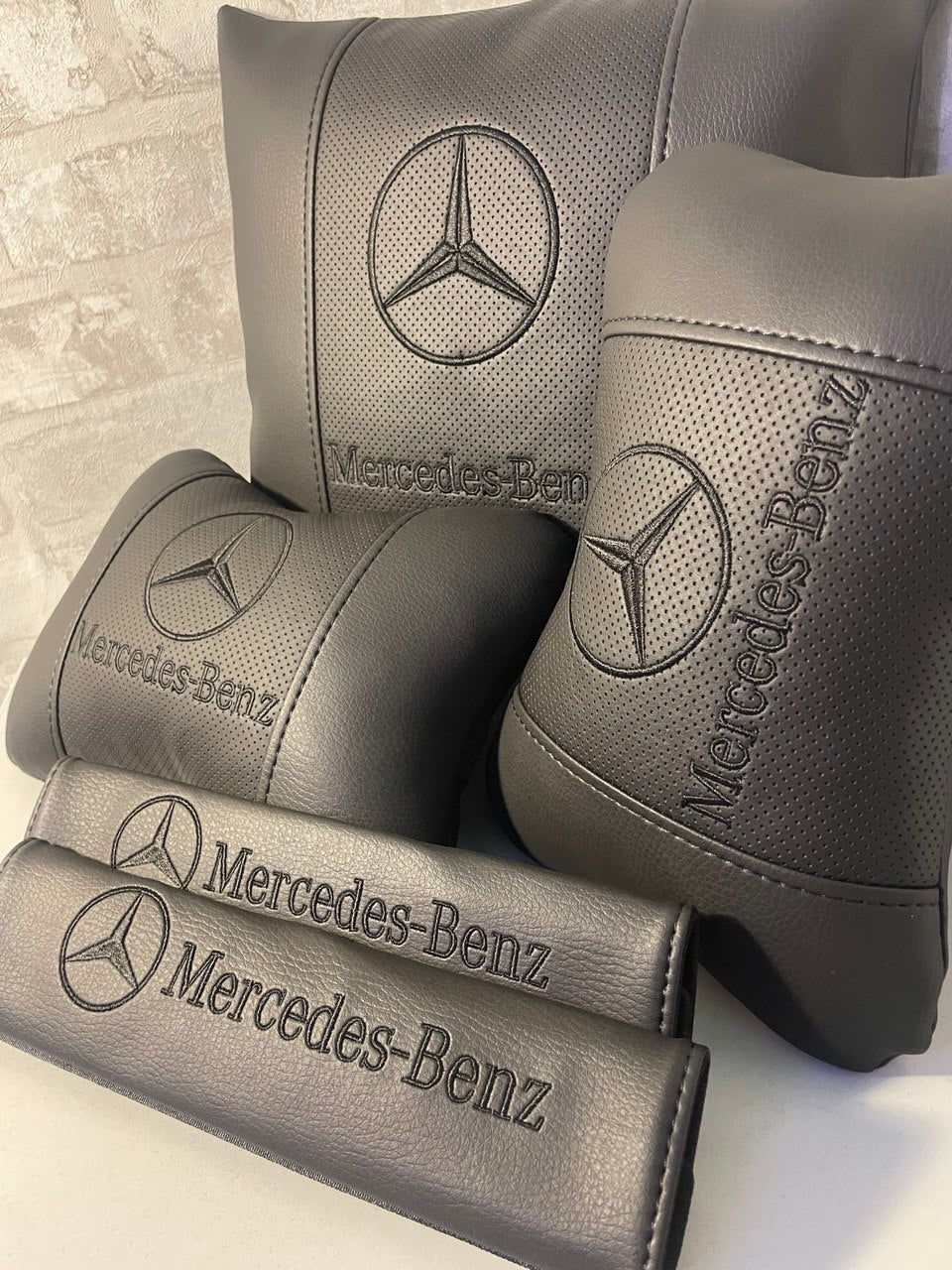 Lot Pillows Mercedes Black Neck Support Pillow for Car Seat (Copy)