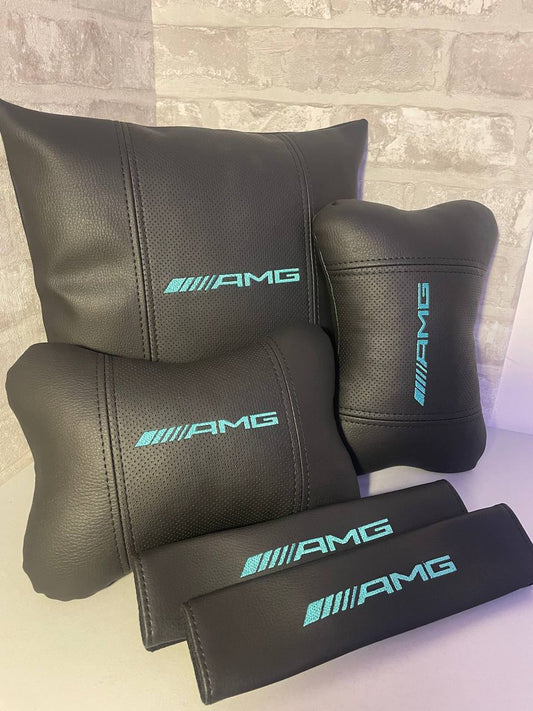 Lot Pillows  AMG Blue Neck Support Pillow for Car Seat
