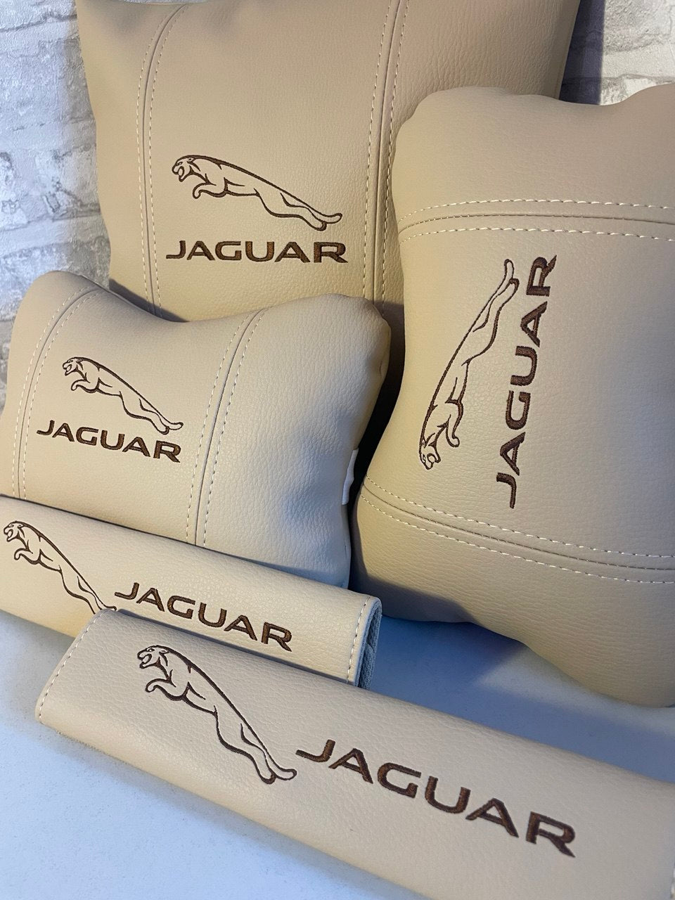 Lot Pillows  Jaguar beige Neck Support Pillow for Car Seat