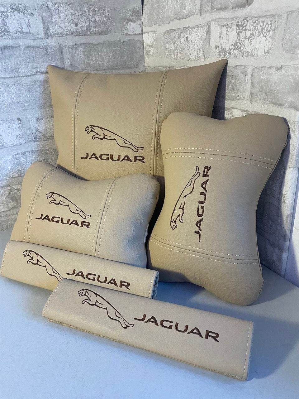 Lot Pillows  Jaguar beige Neck Support Pillow for Car Seat